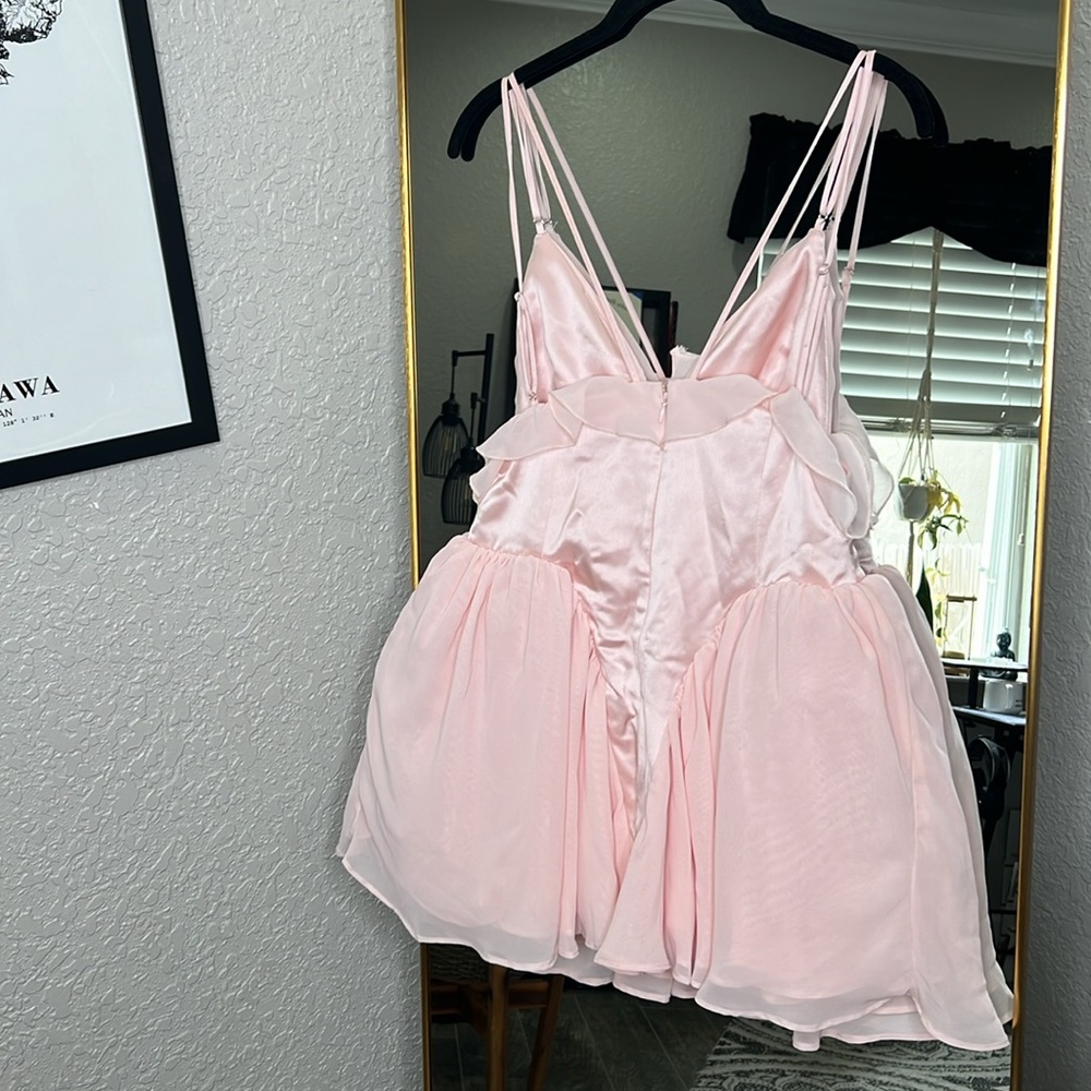 House of Cb ‘Amaris’ Ballerina Pink Baby Doll Mini Dress - Picture 6 of 7